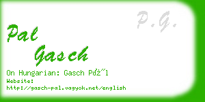 pal gasch business card